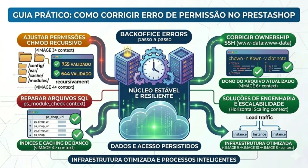 Erro de permissão no PrestaShop: como resolver (guia completo e definitivo) 3 Tutorial de permissões de arquivos PrestaShop: 755 para pastas e 644 para arquivos.