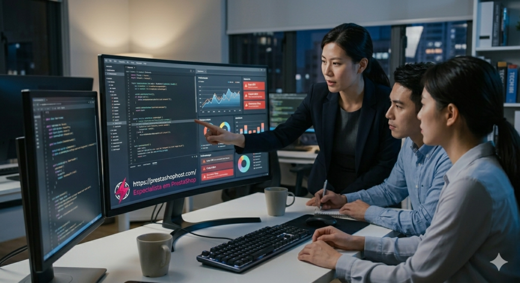 Problemas no PrestaShop? Veja Soluções para Erros, Lentidão e Falhas 2 Equipe técnica especializada em suporte e otimização de PrestaShop