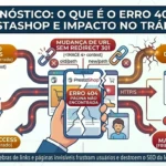 Erro 404 no PrestaShop: Causas, soluções e como corrigir definitivamente Erro 404 no PrestaShop: links quebrados causando perda de clientes e ranqueamento.