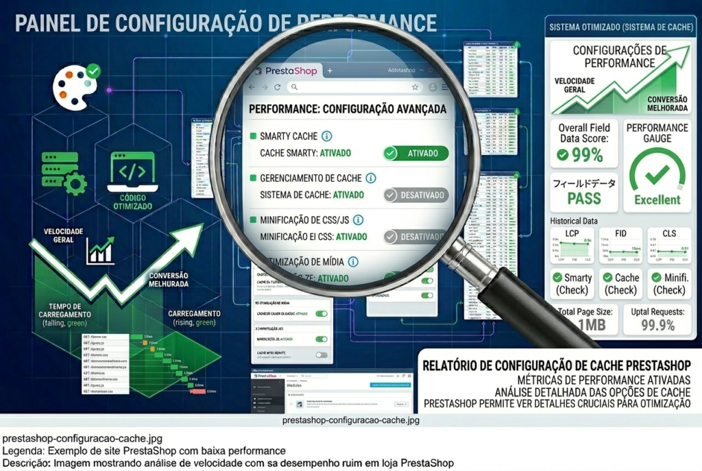 PrestaShop Lento: Como resolver e deixar sua loja rápida de verdade 3 configurar cache prestashop