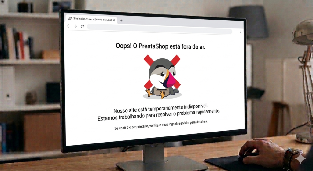 Loja PrestaShop fora do ar