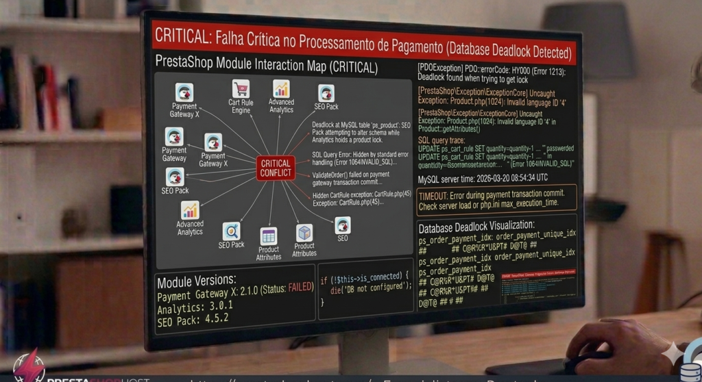PrestaShop problemas de pagamento — como resolver e recuperar vendas perdidas 2 Erro no gateway de pagamento PrestaShop