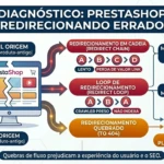 PrestaShop redirecionando errado: loop de redirect infinito e impacto no tráfego.