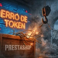 Erro de token no PrestaShop no back office com falha de sessão, conexão quebrada e sistema impedindo salvar alterações